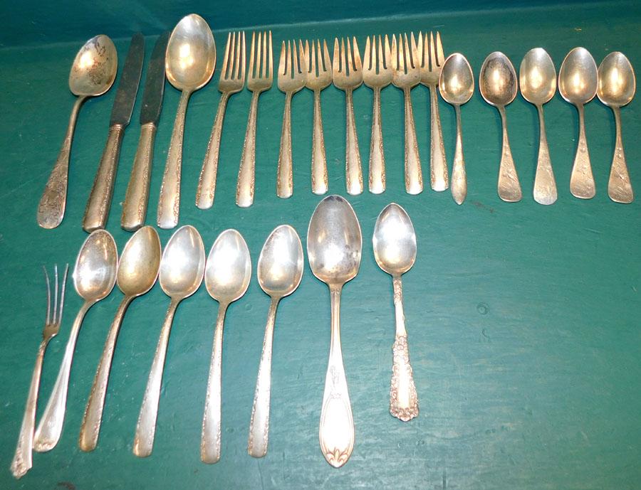 25 Pc Misc. Sterling Flatware ( 25.9 Toz) (1 of 5)
