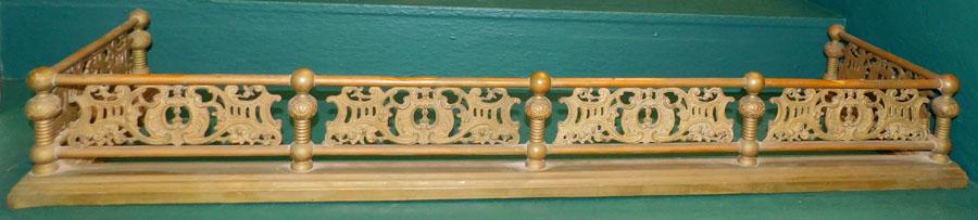 Brass Open Work Fireplace Fender (1 of 4)