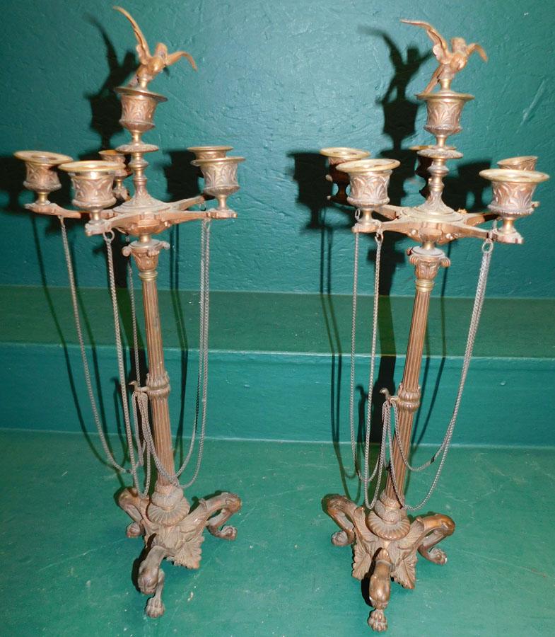 Pair Bronze Candelabras (1 of 3)