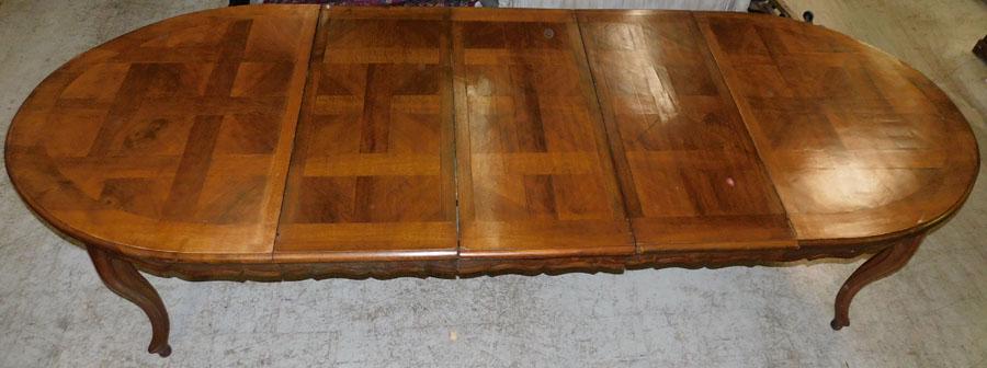Antique Walnut Fr Dining Table W/ 3 Leaves (1 of 7)