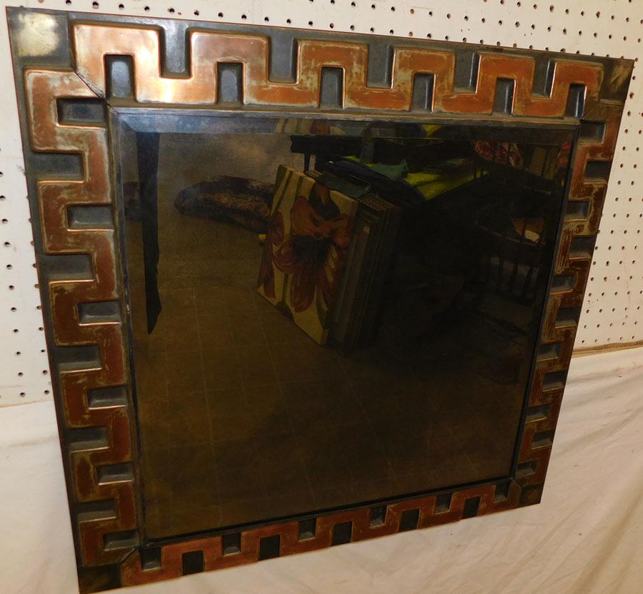 Copper Framed Beveled Mirror (1 of 3)