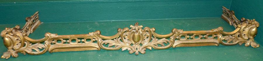 French Cast Brass Fireplace Fender (1 of 4)