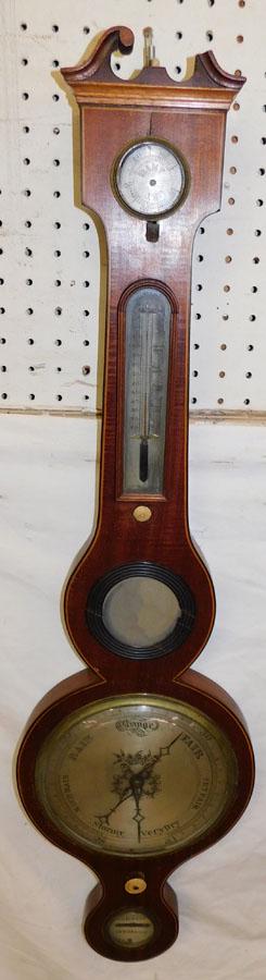 19th C Mah Barometer (Damaged Top & No Tubes) (1 of 4)