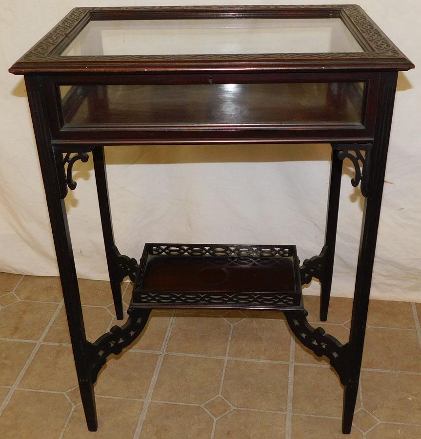 Mah Chinese Chippendale Show Case Table (1 of 3)