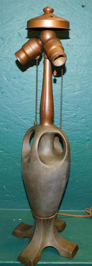 Signed Handel Metal Table Lamp Base (1 of 4)