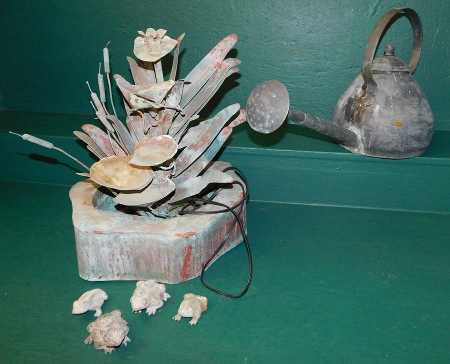 Antique Copper Water Can & A Copper Water Fountain (1 of 2)