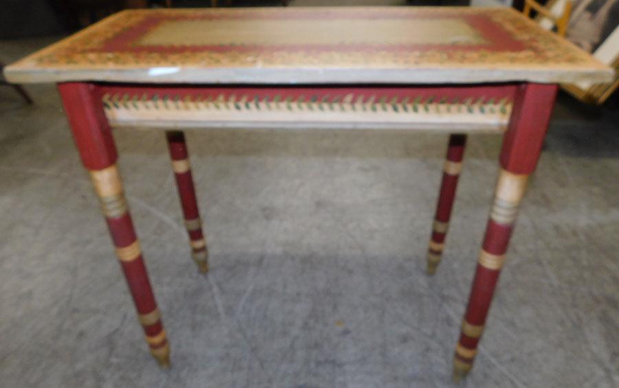 Antique Paint Decorated Table (Artist Signed) (1 of 5)
