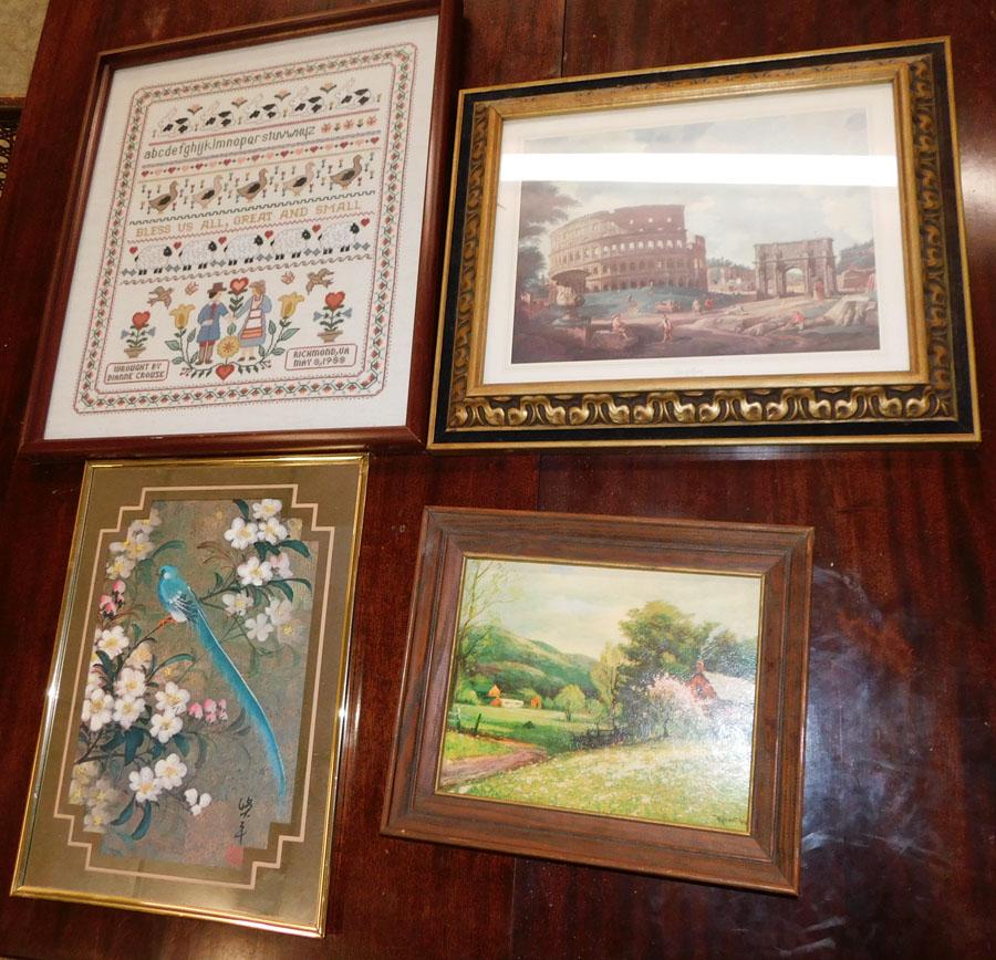 Lot Framed Prints & Framed Needlework (1 of 9)