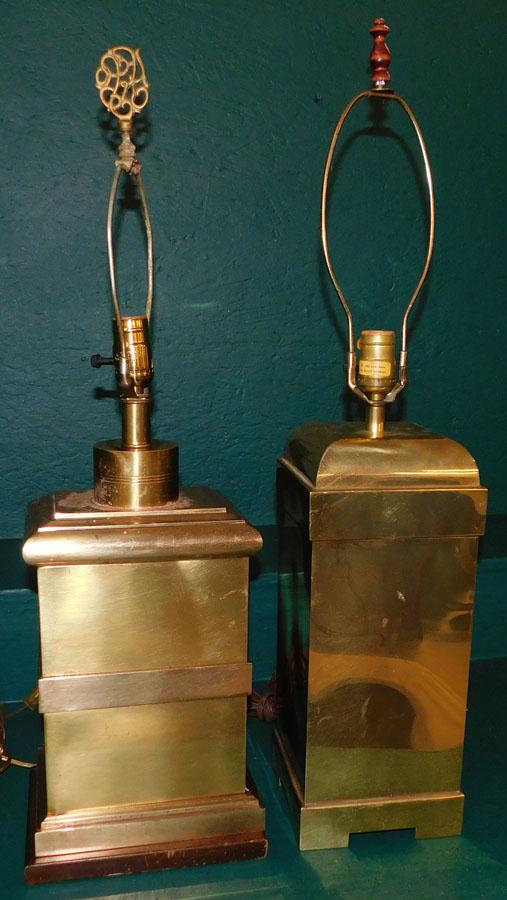 Two Brass Lamps (1 is By Chapman) (1 of 2)