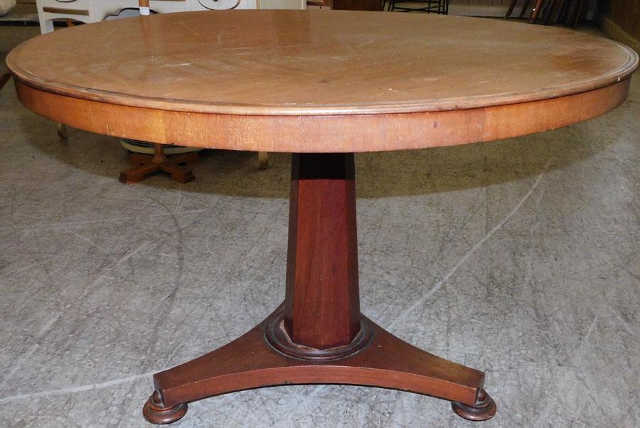 Antique Mahogany Round Pedestal Table (1 of 3)