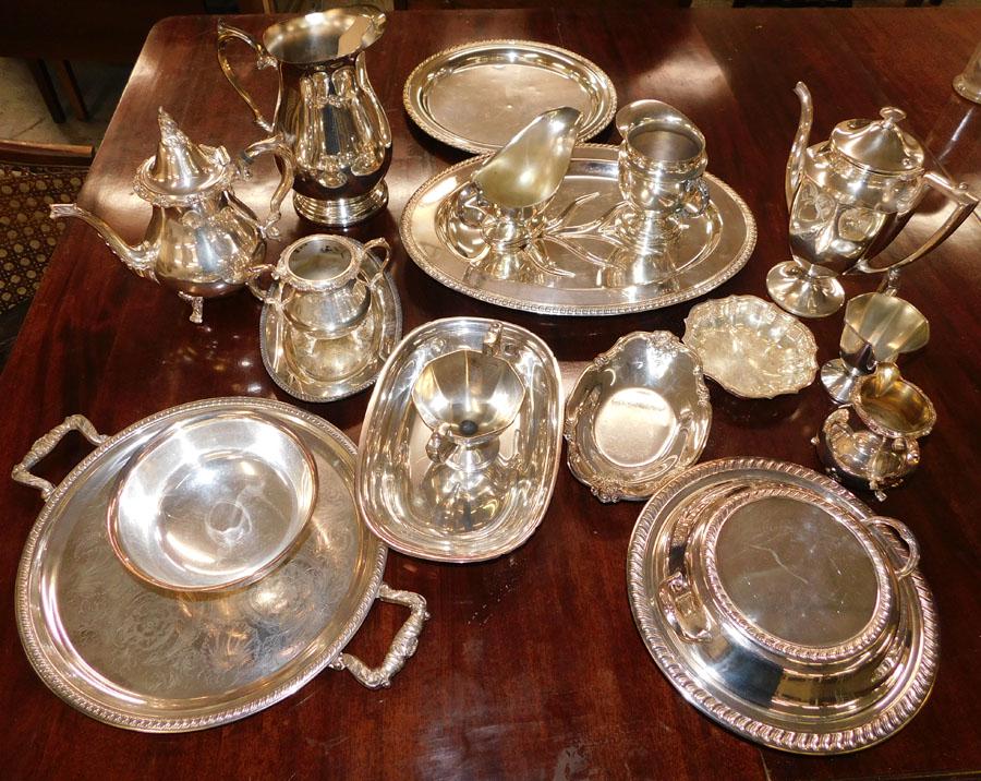 Lot Of Silver Plate & Plastic Container (1 of 1)