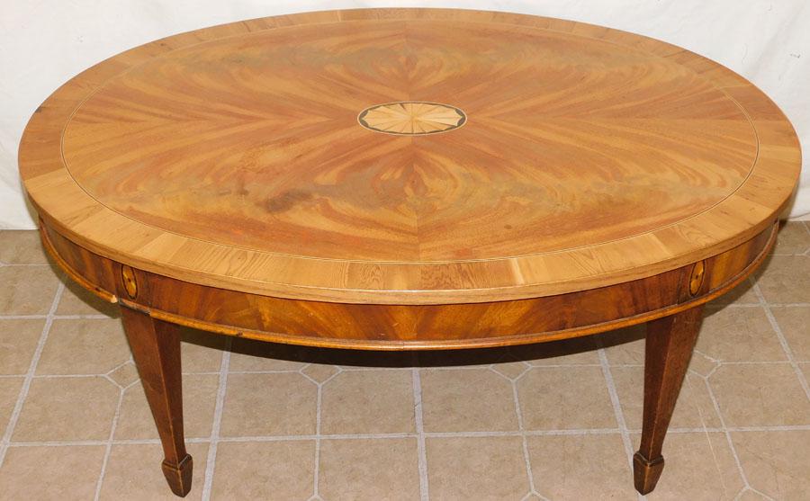 Mahogany Inlay Coffee Table By Heckman (1 of 2)