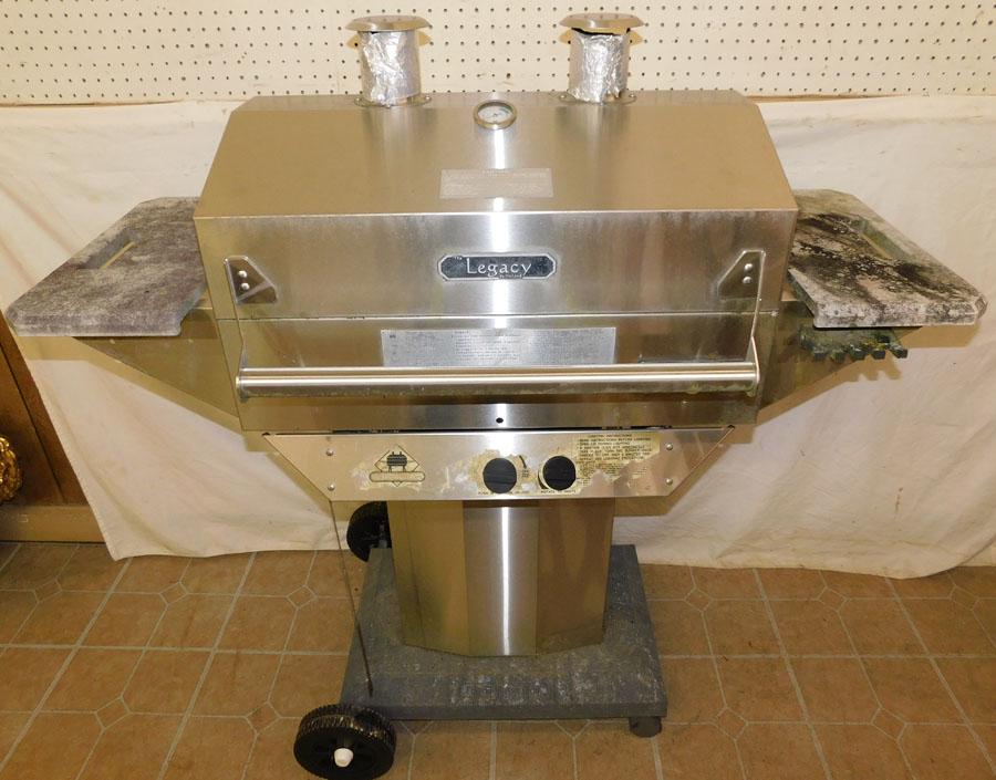 Legacy Stainless Steel Smoker: Legacy Stainless Steel Smoker. 49" W 26" D 50" H