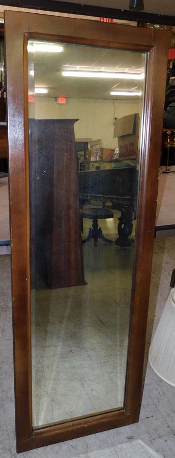 Cherry Framed Beveled Glass Mirror (1 of 2)