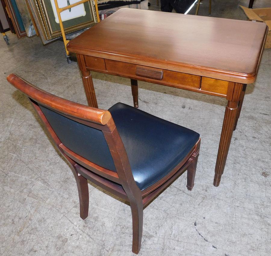 Antique Walnut Desk & A Desk Chair (1 of 3)