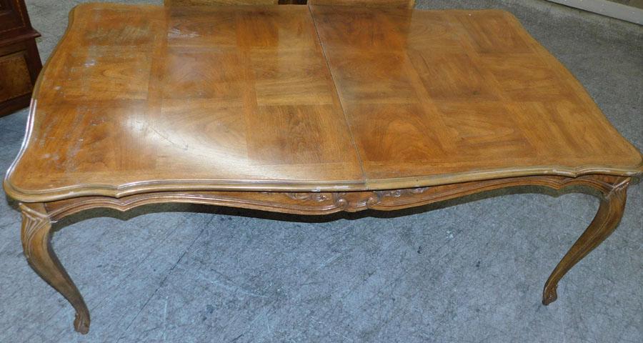 French Walnut Dining Table W/ 2 Leaves (1 of 3)