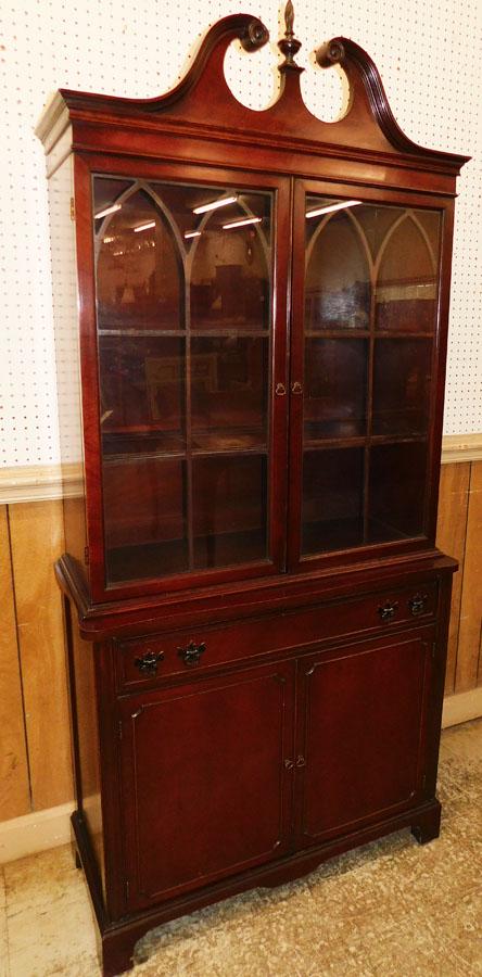 Mahogany China Cabinet: Mahogany China Cabinet. 36 1/2" W 16 1/4" D 80 1/2" H