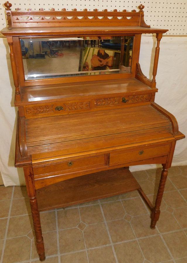 Antique Chestnut Empire Desk (1 of 4)