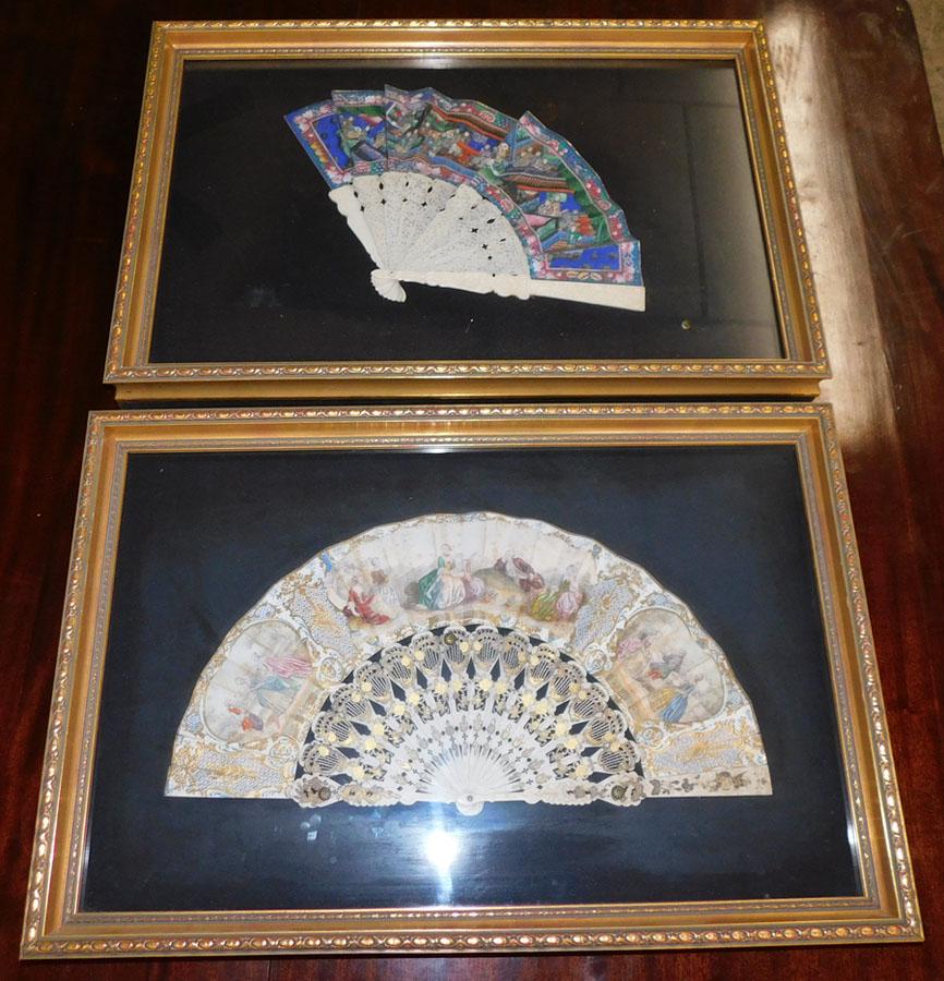 Two Framed Oriental Fans (1 of 7)