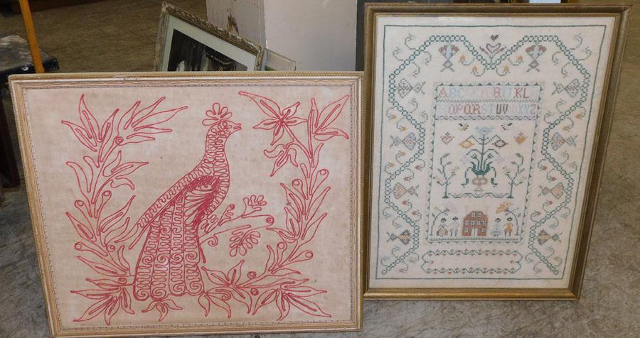 Two Framed Needleworks (1 of 3)