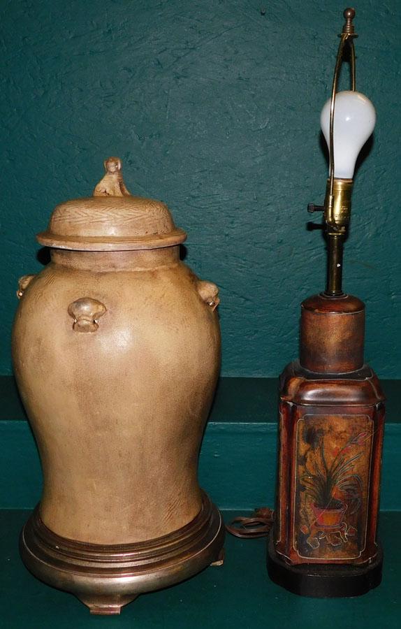 Ceramic Urn & Oriental Lamp (1 of 3)