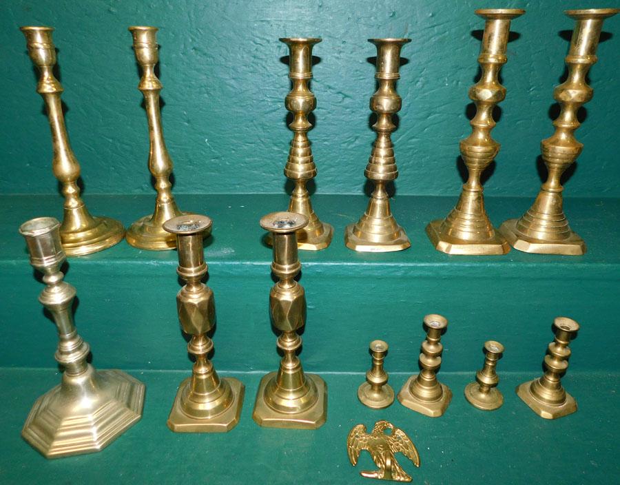 Lot Brass Candlesticks (1 of 4)