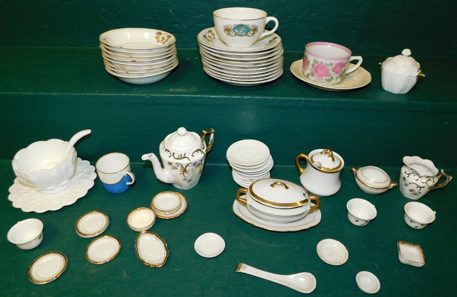 Lot Porcelain Saucers -- Miniature Tea Set (1 of 2)