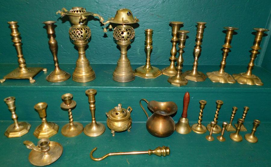 Lot Brass Candlesticks (1 of 1)