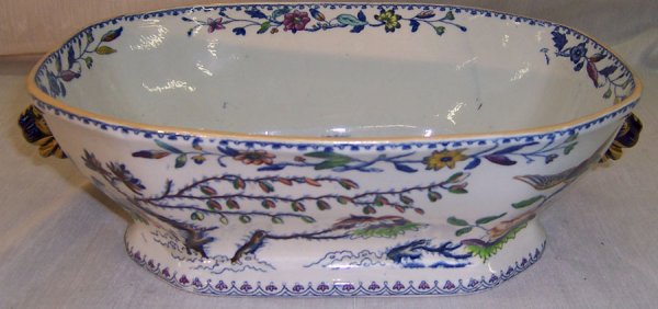 Davenport decorated open tureen, Circa 1850