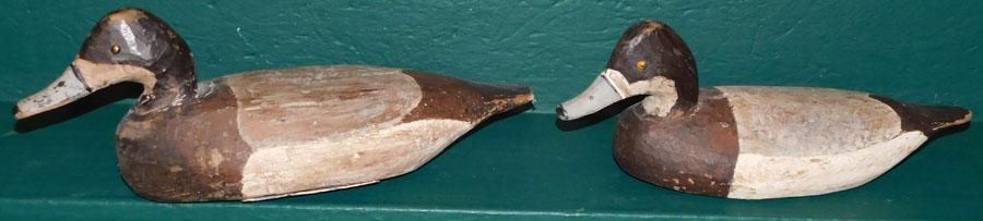 Two Hand Painted Wooden Duck Decoys (1 of 3)