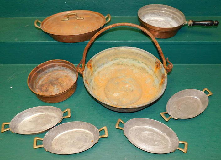 7 Pc Copper Ware
