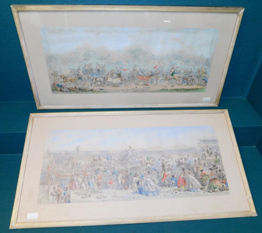 Two Framed Watercolors The Derby Scenes (1 of 7)