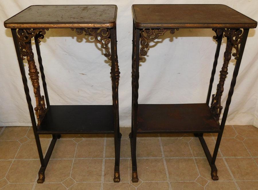 Pair Wrought Iron Stands (1 of 2)