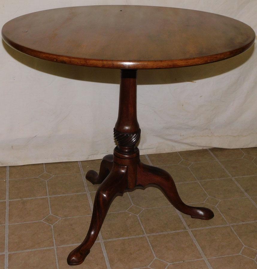 19th C Mahogany Queen Anne Tilt Top Tea Table (1 of 6)