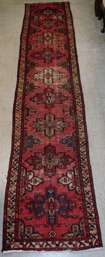 3' 4" X 16' 0" Handmade Oriental Runner (Shows Wear) (1 of 7)