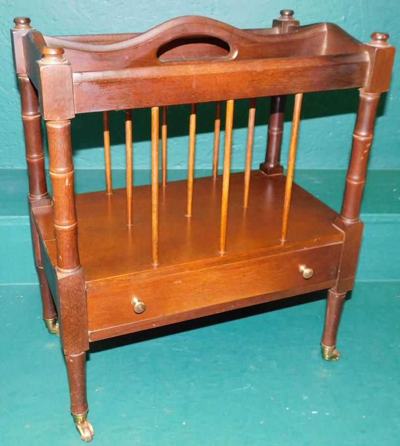 Mahogany Canterbury: Mahogany Canterbury. 17 1/4" W 10" D 20 3/4" H