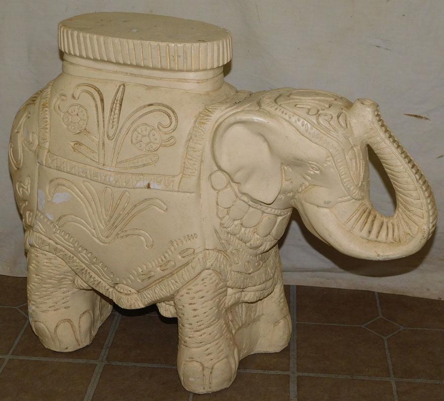 Ceramic Elephant Garden Seat (1 of 3)