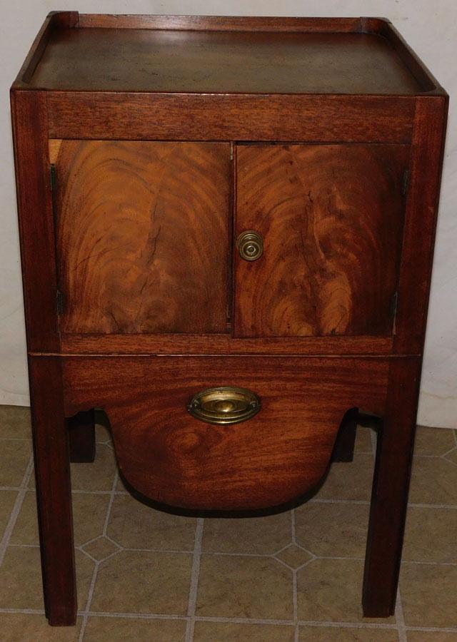 19th C Mahogany Bed Side Commode (1 of 5)