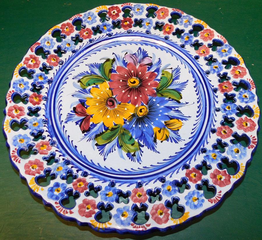 Paint Decorated Open Work Charger (1 of 3)