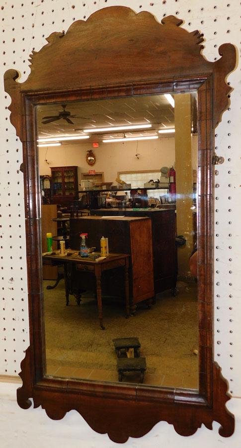 19th C Walnut Framed Mirror (1 of 5)