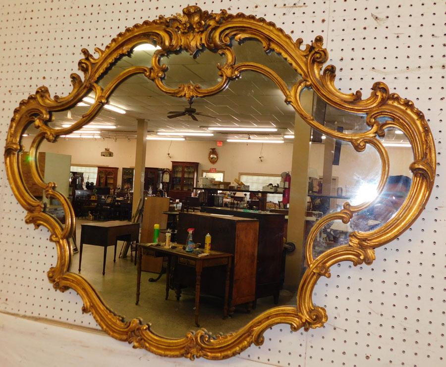 Wood Carved Gilt Framed Mirror (1 of 5)