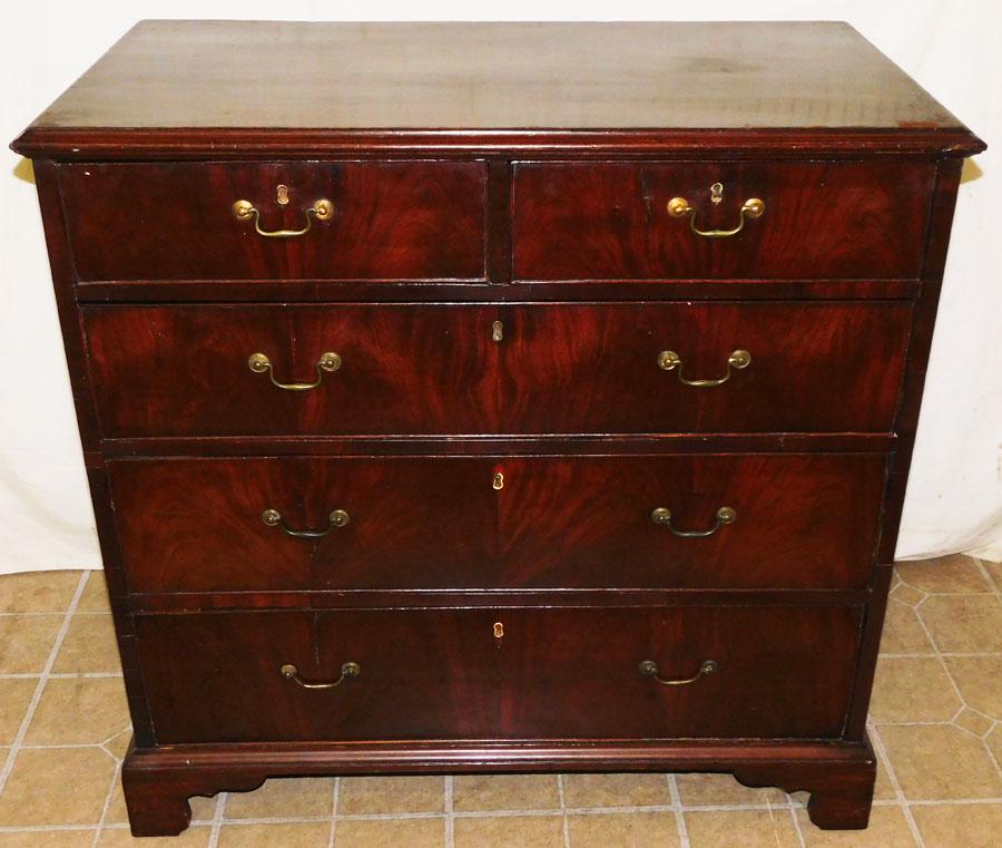 19th C Mahogany 2/3 Drawer Chest (1 of 6)