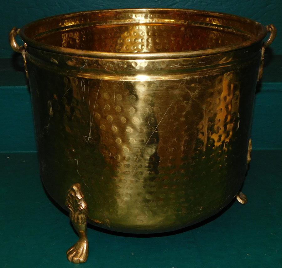 Brass Jardinière W/ Claw Feet: Brass Jardinière W/ Claw Feet. 12" H