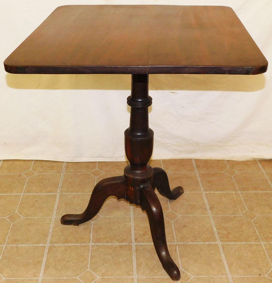 19th C Mahogany Tilt Top Tea Table (1 of 5)