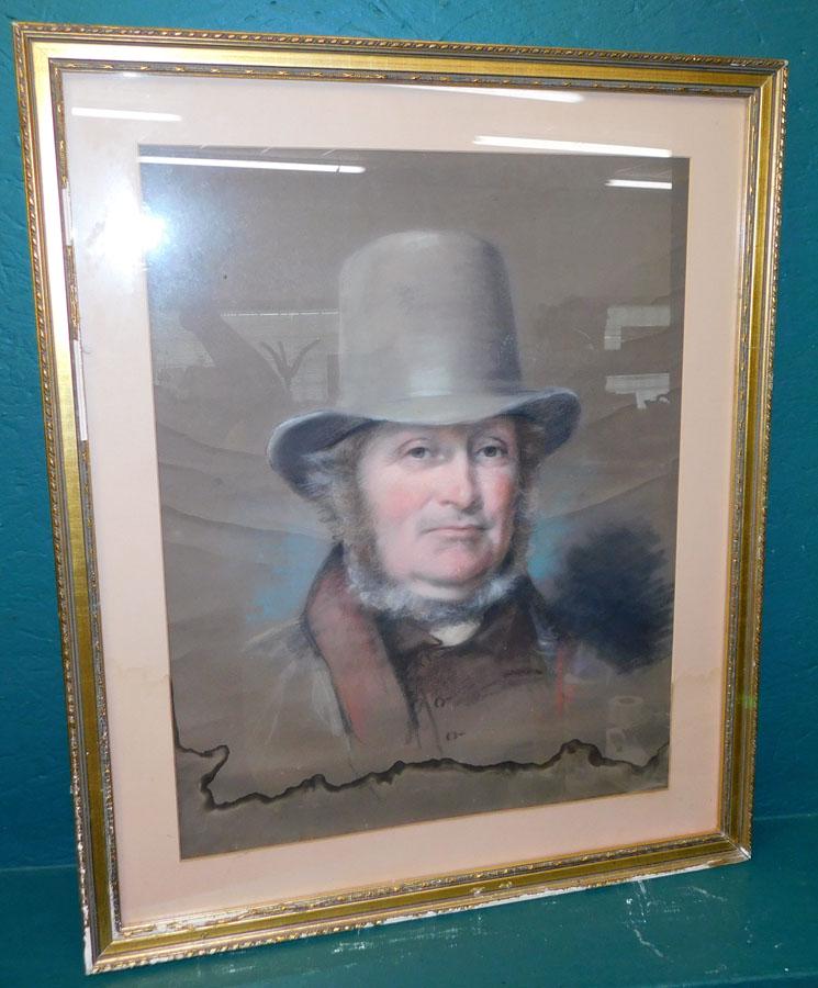Framed Pastel Portrait Of Gentleman (1 of 4)