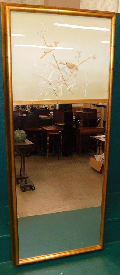 Chelsea House Gilt Framed Trumeau Mirror w/ silk (1 of 5)