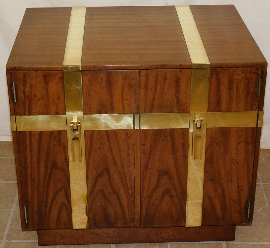 MCM Walnut Campaign Night Stand By Heritage (1 of 4)