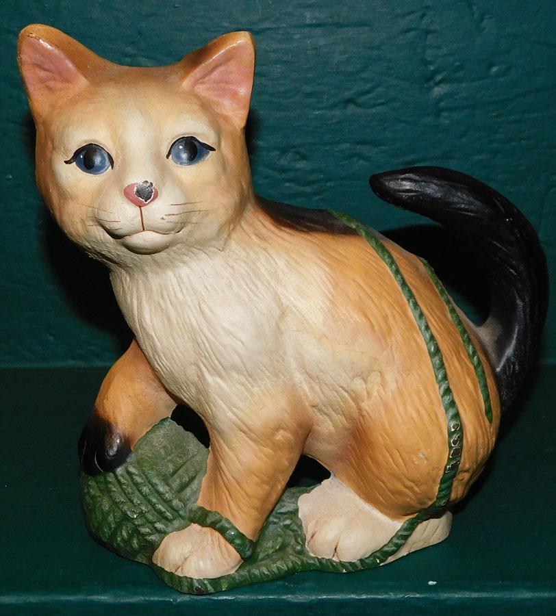 Painted Cast Iron Kitten Door Stop (1 of 3)