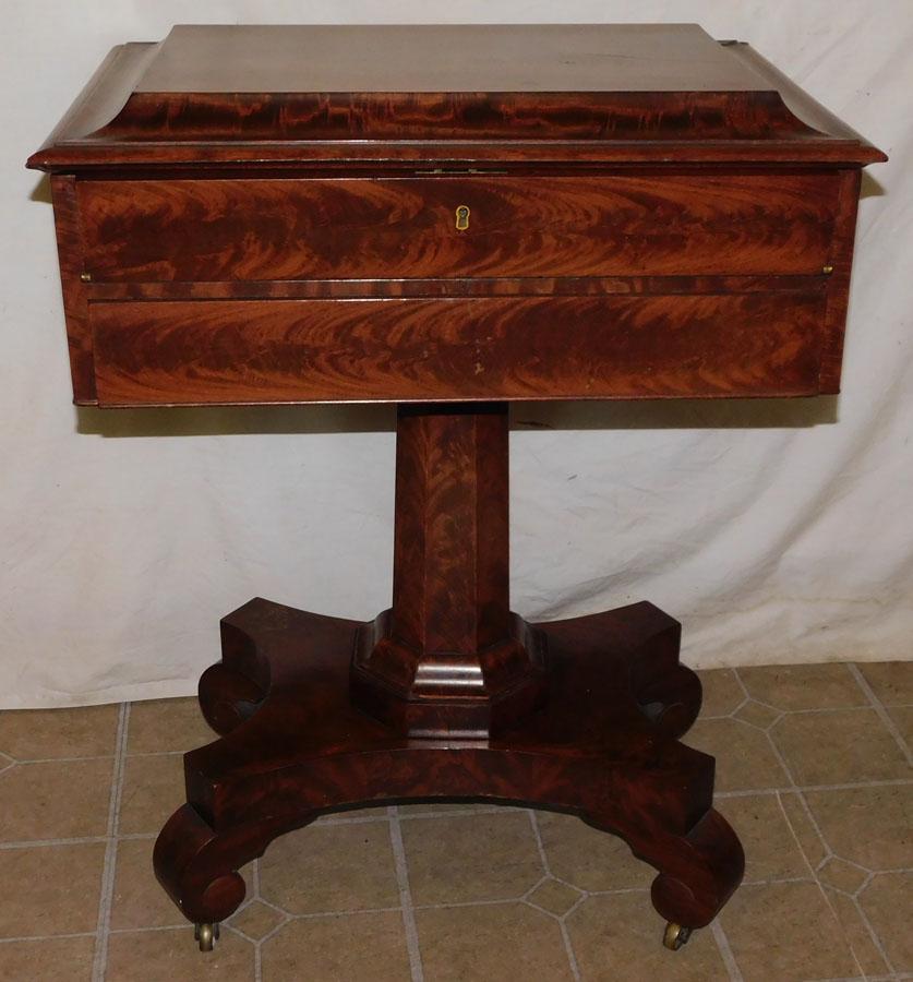 19th C Mahogany Empire Dressing Table (1 of 7)