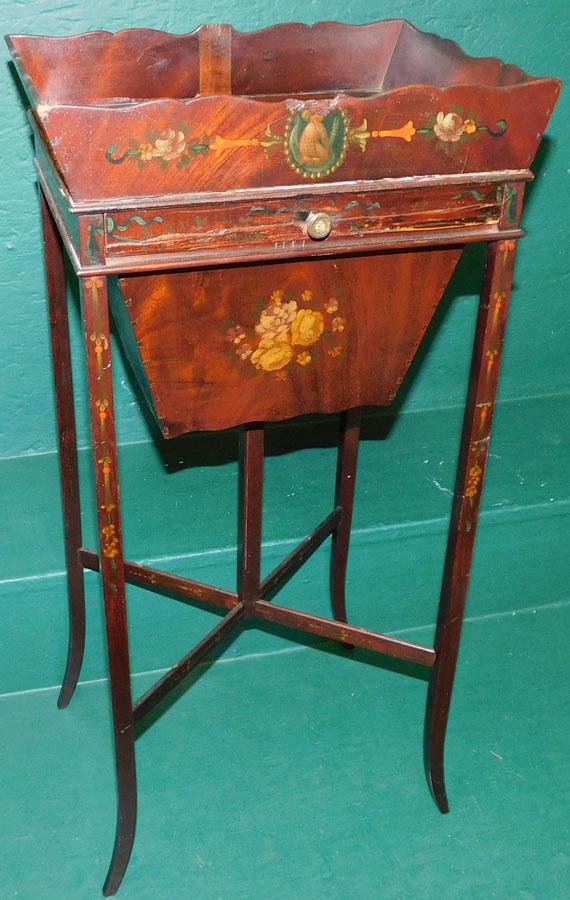 Adams Paint Decorated Sewing Stand (1 of 4)